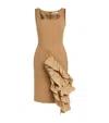 MAX MARA COTTON RUFFLE-DETAIL MINI DRESS