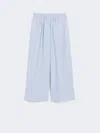 Max Mara Cotton Sateen Trousers In Blue