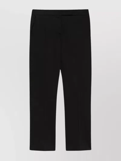 MAX MARA COTTON SATIN TROUSERS BELT LOOPS