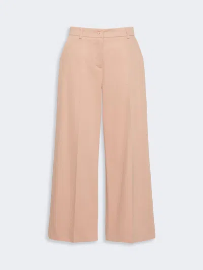 Max Mara Cotton Satin Trousers In Pink