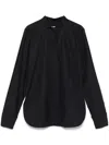 Max Mara Buttoned Long-sleeved Shirt In Black
