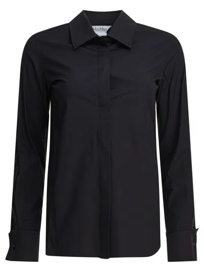 Max Mara Cotton Shirt In Black