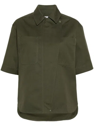 Max Mara Cotton Shirt In Green