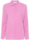 Max Mara Logo-embroidered Shirt In Violet