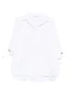 Max Mara Drawstring Layered Blouse In White
