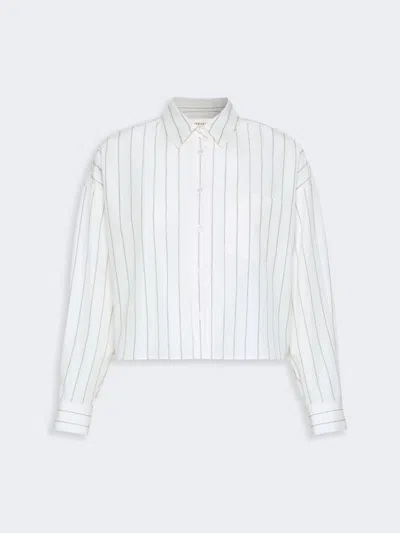 Max Mara Cotton Shirt With A Contrasting Back In White