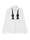 Max Mara Bow Tie Detail Shirt In White