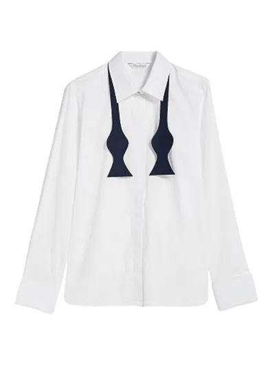 MAX MARA COTTON SHIRT WITH  BOW TIE
