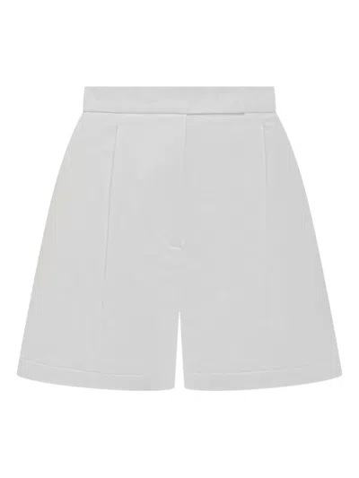 Max Mara Cotton Shorts In 白色