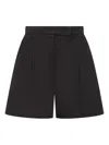 Max Mara Giugno Wool-blend Shorts In 黑色