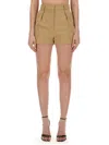 Max Mara Jessica Wool Shorts Camel In Beige