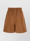 Max Mara Cotton Shorts With Drawstring And Elastic Waistband