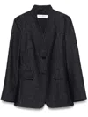 Max Mara Midnight Blue Jacket In Cotton Denim Effect In Blue