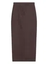 Max Mara Cotton With Denim Effect Long Skirt