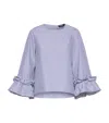 Max Mara Cotton Stripe Blouse In Multi