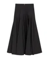 Max Mara Cotton Swing Skirt In Black