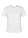 Max Mara Classic Crew Neck Cotton T-shirt In White