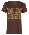 Max Mara Cotton T-shirt In Brown