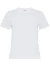 Max Mara Logo Embroidered Crewneck T-shirt In White