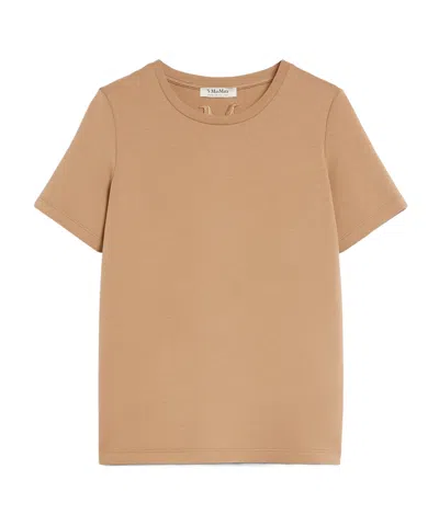 Max Mara Viscose Satin T-shirt In Brown