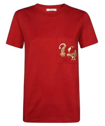 Max Mara Cotton T-shirt In Red