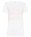 Max Mara Logo-print Short-sleeve Cotton T-shirt In White