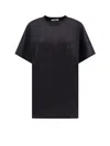 Max Mara Cotton T-shirt With Embroidered Monogram In Black