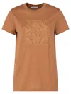 Max Mara Brown Cotton T-shirt In Brown