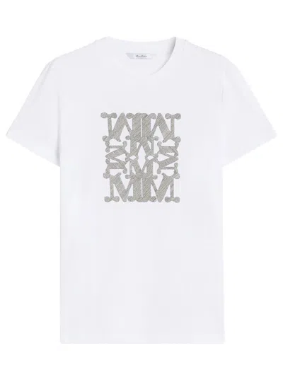 MAX MARA COTTON T-SHIRT WITH EMBROIDERY