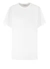 Max Mara Mango Logo Embroidered Cotton T-shirt In White