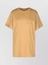 Max Mara Clay-coloured Cotton T-shirt With Logo In Beige