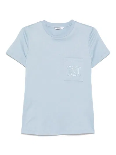 Max Mara Women Cotton T-shirt With Logo In Multi