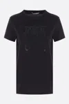 Max Mara Cotton T-shirt With M Monogram Print In Black