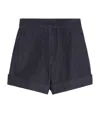 Max Mara Mxmcalca Tailored Shorts Belt Loops Pockets In Blue