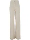 Max Mara Aversa High-rise Linen Wide-leg Pants In 中性色