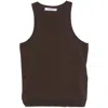 Max Mara Cotton Yarn Top In Brown
