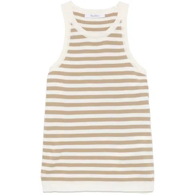Max Mara Cotton Tops In Neutral