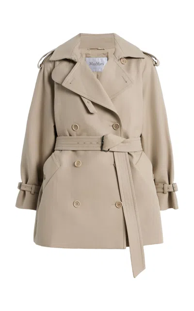 Max Mara Cotton Trench Coat In Neutral