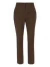 Max Mara Brown High-waisted Trousers In 褐色