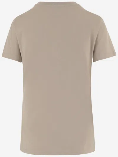 Max Mara Cotton T-shirt In Neutral