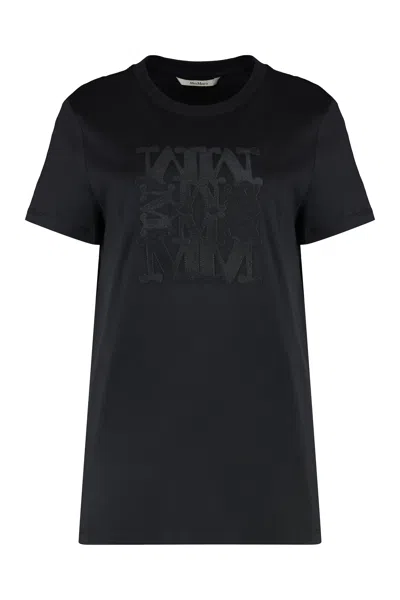 Max Mara Cotton T-shirt With Embroidery