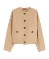 Max Mara Cotton Twill Bomber Jacket In Brown