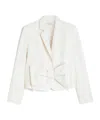 Max Mara Cotton Twill Cropped Jacket In White