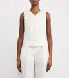 Max Mara Cotton V-neck Waistcoat In White