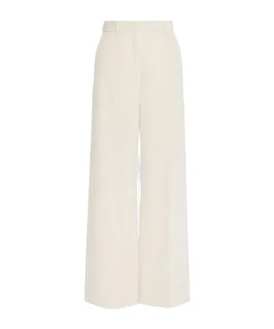 Max Mara Cotton Velvet Trousers In Neutral