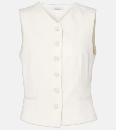 Max Mara Weste Aus Baumwolle In Weiss