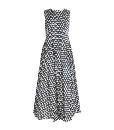 MAX MARA COTTON VOILE PRINTED MIDI DRESS