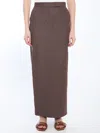 Max Mara Cotton With Denim Effect Long Skirt In Blue