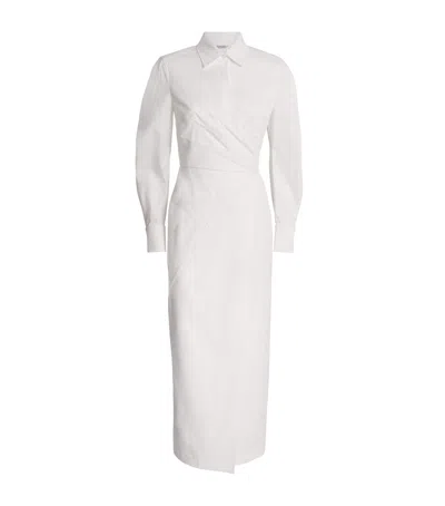 Max Mara White Shirt Dress In Cotton Twill