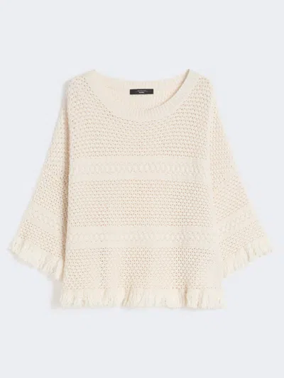 Max Mara Cotton Yarn Oversize Jumper In Neutral